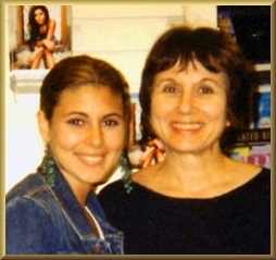 Jamie-Lynn Sigler, Sopranos Star, and Joanna Poppink, L.M.F.T. psychotherapist specializing in eating disorder treatment, together in Los Angeles, August 14, 2002 celebrating the launching of the new book by Jamie-Lynn.