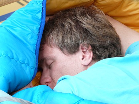 sleeping person head pillows